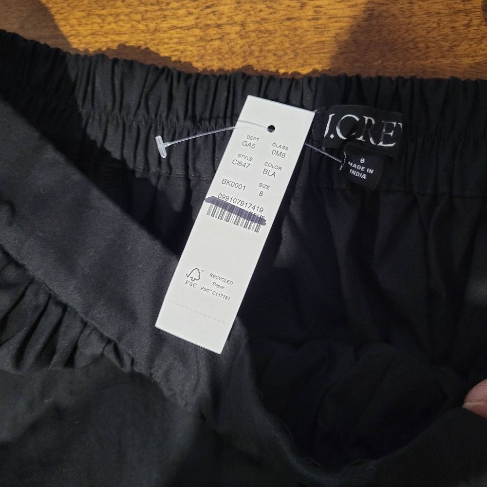J Crew Contrast-stitch midi skirt in cotton poplin CI647 Size 8 NWT - Picture 5 of 7